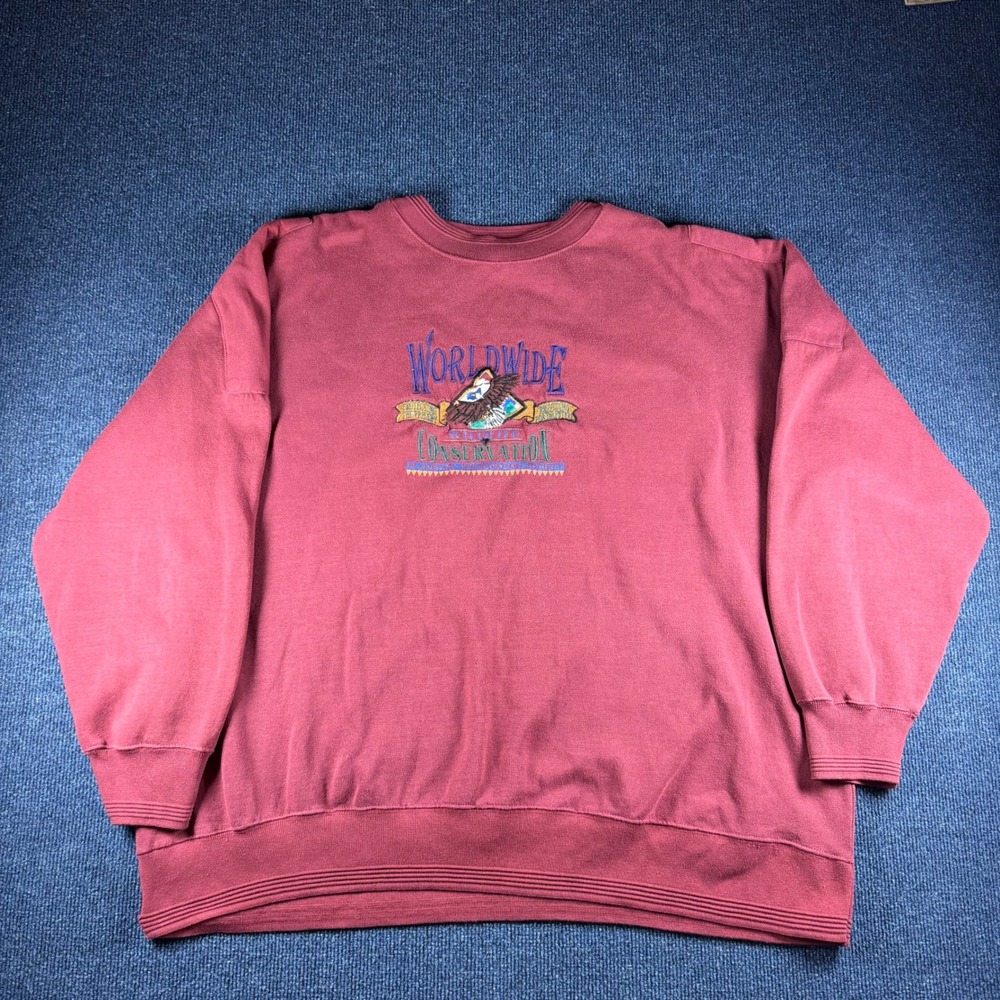 Northwest Territory Sweatshirt Mens 2X Pit57 Len29.5 Burgundy Vintage